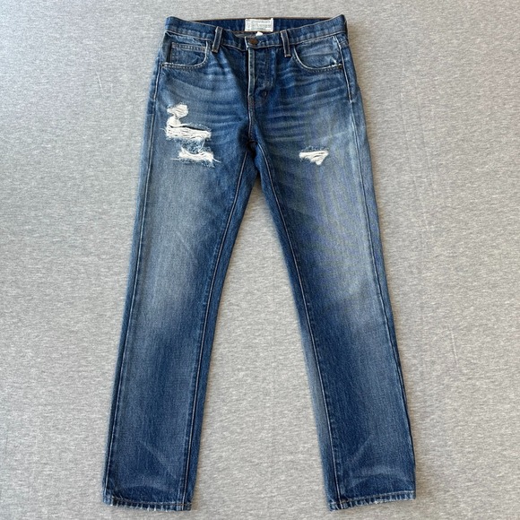 Current/Elliott Denim - Current Elliott The Slouchy Skinny Jeans Zephyr Destroy Blue W24 Made in USA
